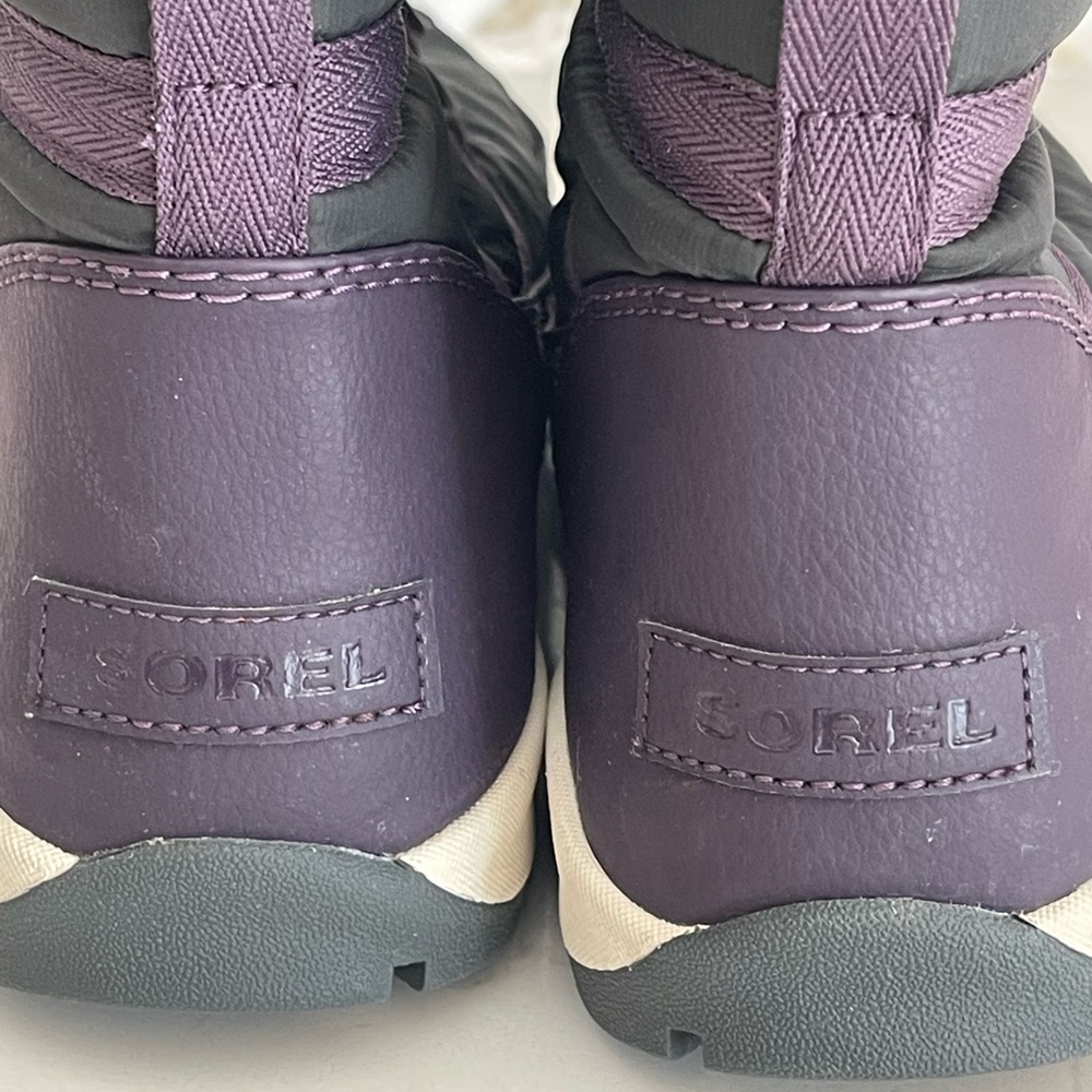Sorel Whitney Short Lace Dark Plum Womens Boot Size 9 Insulated Snow - Picture 4 of 11